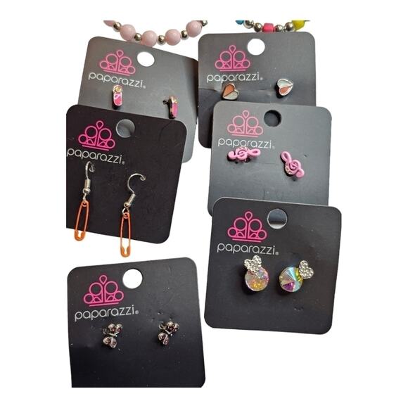 Paparazzi Stretch Bracelet and Pierced Earring Lot of 14 NEW Lot 2592 - Picture 6 of 8